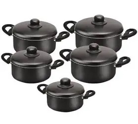 CONJUNTO DE CAÇAROLAS 5 PCS MRCOOK 16-24 PRETA